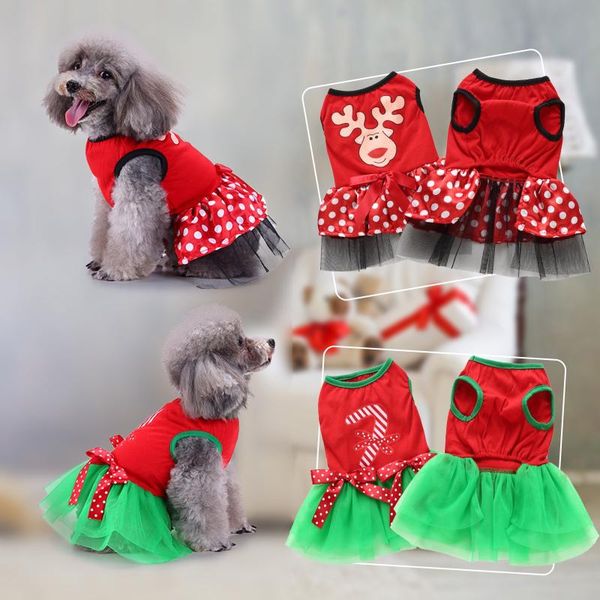 

cat costumes cute christmas pet polyester dresses for puppy multiple sizes clothing cosplay costume funny dress up soft skirt small dogs