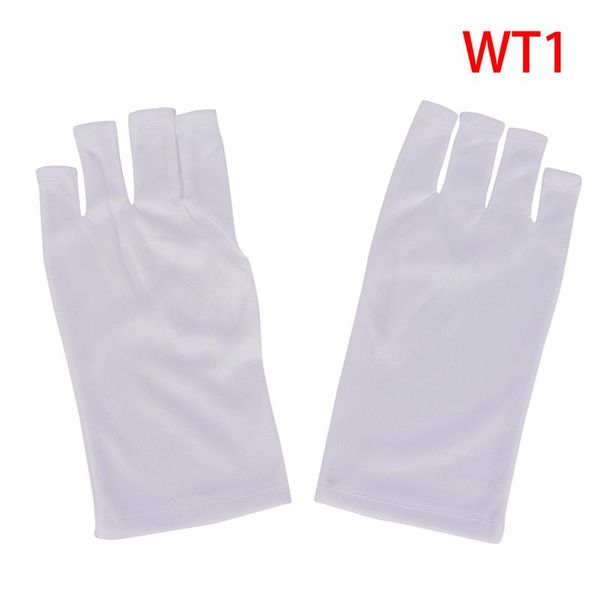 

five fingers gloves 1pair 25cm/40cm nail art anti uv gel glove for light / lamp radiation protection manicure dryer polish, Blue;gray