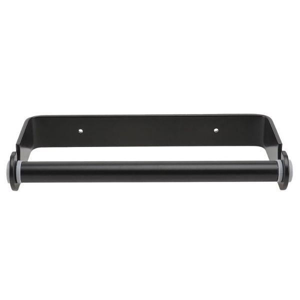 

toilet paper holders 1pc wall-mounted wrap storage rack roll hanging (black 24cm)
