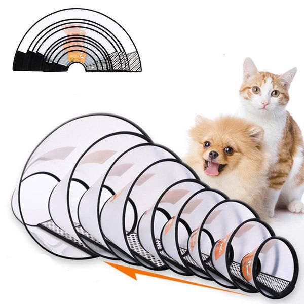 

dog collars & leashes pet cat anti-bite collar elizabethan circle recovery cone ring neck protective for accessories