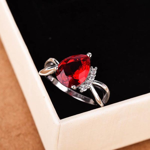 

aneis bagues 11 colors trendy jewelry s925 rings for women cubic zirconia charms bridal wedding engagement ring drop cluster, Golden;silver