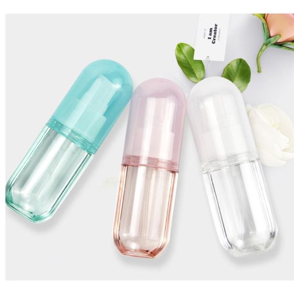 

1pcs 40ml refillable spray bottle clear perfume shampoo lotion bottles travel cosmetic liquid press pump storage & jars