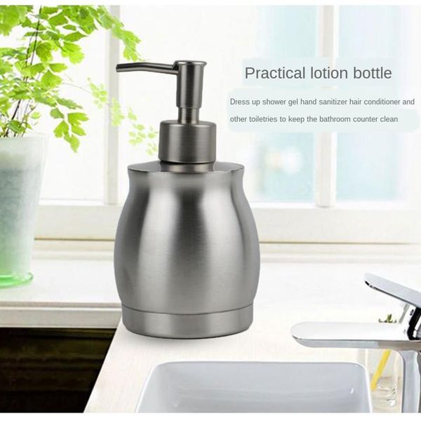 

household 304 stainless steel lotion bottle 390ml manual soap dispenser for bathroom hand sanitzer foam baseus liquid