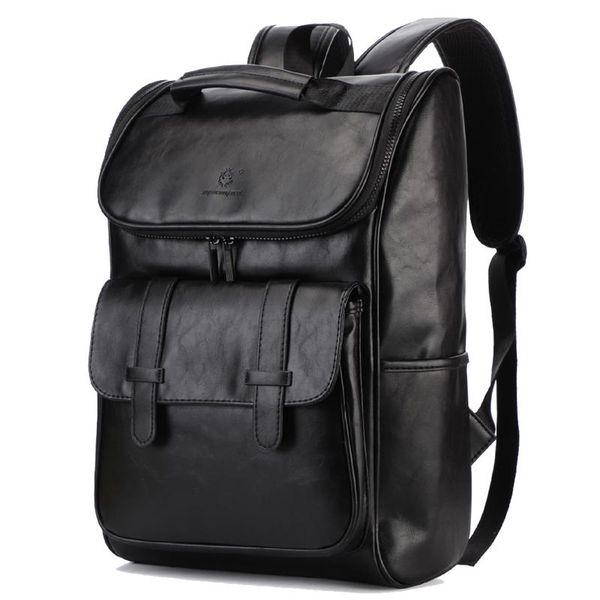 

backpack fashion male travel mochilas school mens leather business bag large lapshopping d62807