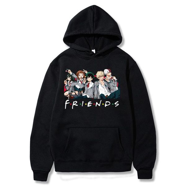 

men's hoodies & sweatshirts japanese anime haikyuu character hoody womens 2021 cartoon comfort hooded hip hop fleece hoodie korean styl, Black