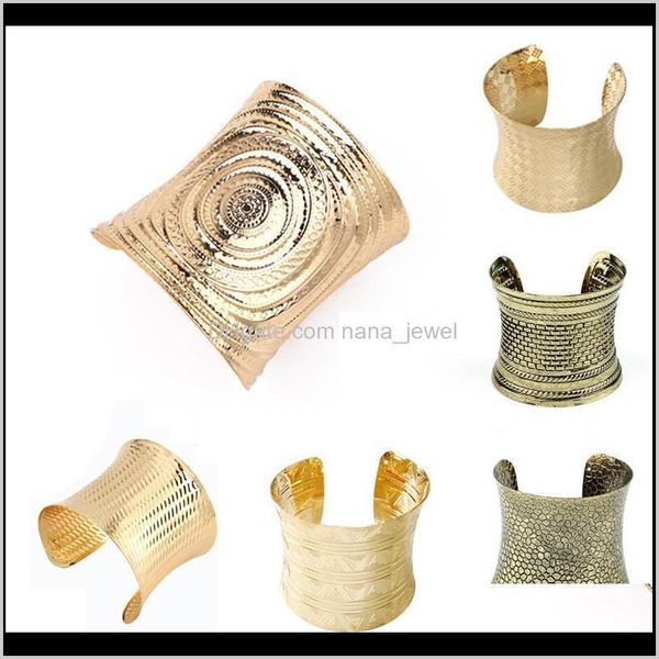 

bangle jewelrybohemia vintage carved bracelets retro alloy metal wide wrist bracelet for women men fashion holiday jewelry aessories set dro, Black