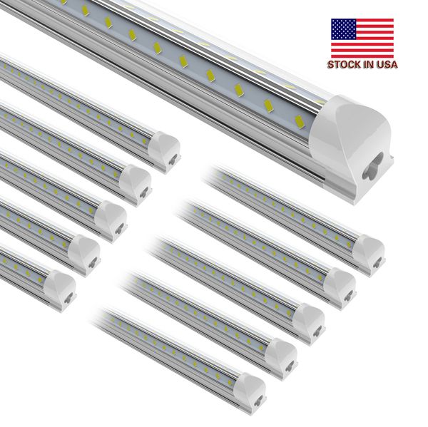 25 pcs 8FT 150W, em forma de V 2FT 3FT 4FT 5FT 6FT 8Feet Cooler Porta LED Tubes T8 Integrado Tubo LED Tubo Duplo Lideiras LED Luzes Luminárias Viagem nos EUA