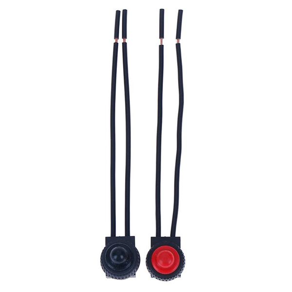 

1pc 220v waterproof push-button on-off switch with 4" leads motorcycle car boat smart home control
