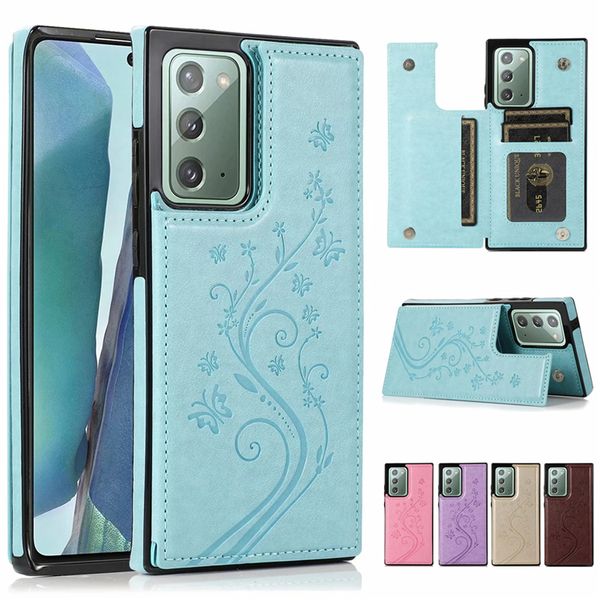 Luxus-Leder-Handyhüllen für Samsung Galaxy Note 20 Note20 Ultra Note8 Note9 Note10 Plus Wallet Case Back Cover Protect Shell Frauen