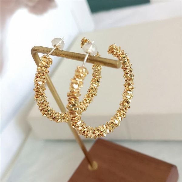 

hoop & huggie hair simple sparkling starry trend commuter earrings, Golden;silver