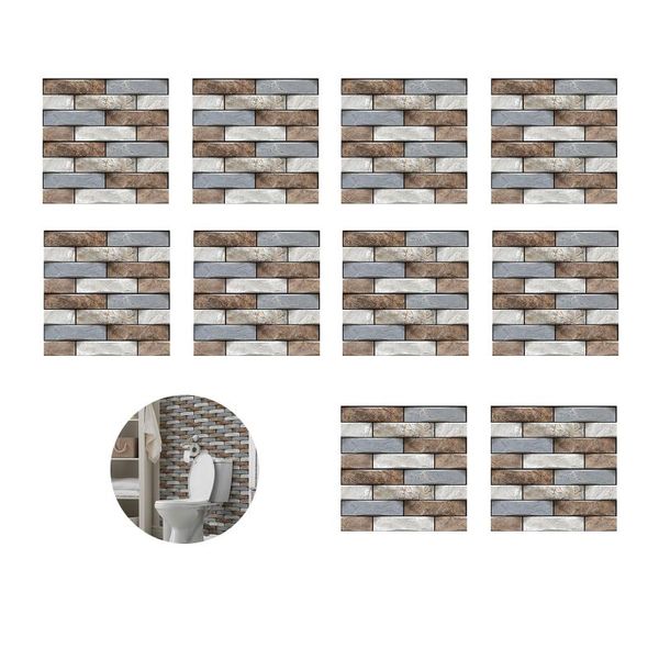 

wall stickers 10pcs brick wallpaper 3d nordic style waterproof and beautiful paste family bedroom bathroom decoration