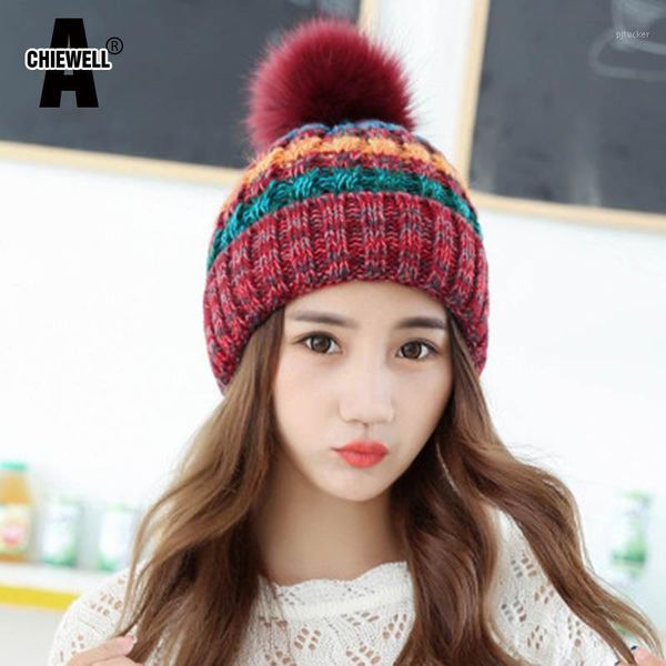 

beanie/skull caps striped knitted women beanie pompom twist 2021 winter and autumn fashion cute female hat1, Blue;gray
