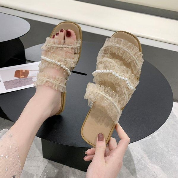 

slippers korean for women in 2021 summer, Black
