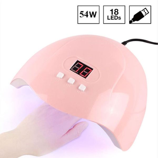 

nail dryers 1 piece 54w led uv polish dryer lamp gel curing light spa professional diy art manicure