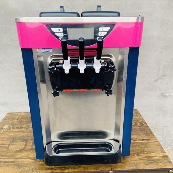 

ice cream making machine 3 flavor soft stainless steel yogurt twist