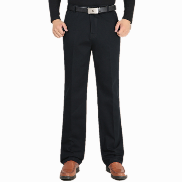 

winter middle aged men's business casual trousers japanese fashion overall pants pantalon spodnie baggy broeken mannen kleding, Black