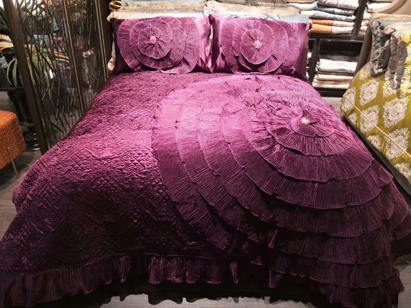 

bedding sets 4pcs flower pattern set luxury wedding cotton bed linen duvet cover