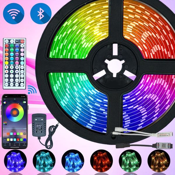 

strips led strip lights bluetooth luces rgb 2835 waterproof flexible lamp tape ribbon with diode dc 12v 5m 10m