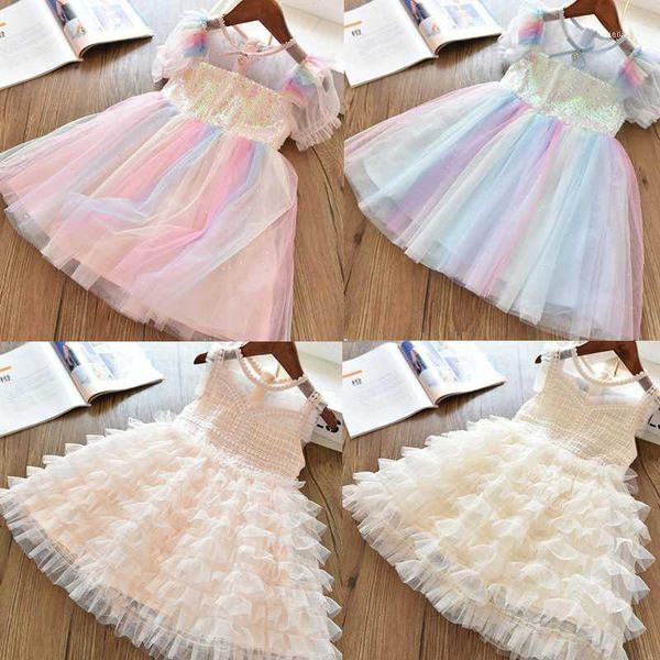 

baby girl formal dress children's girls clothes infant kids dance party costume 3-8 years birthday for wedding1, Red;yellow