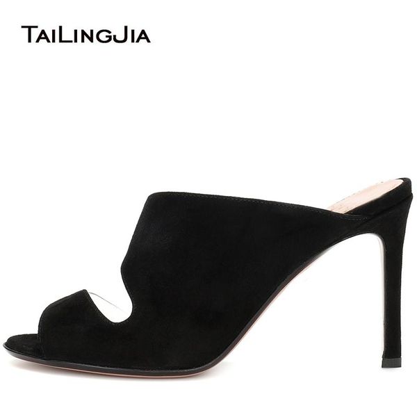

peep toe high heel clear mules for women heeled transparent sandals ladies black stiletto heels female summer party shoes 2021
