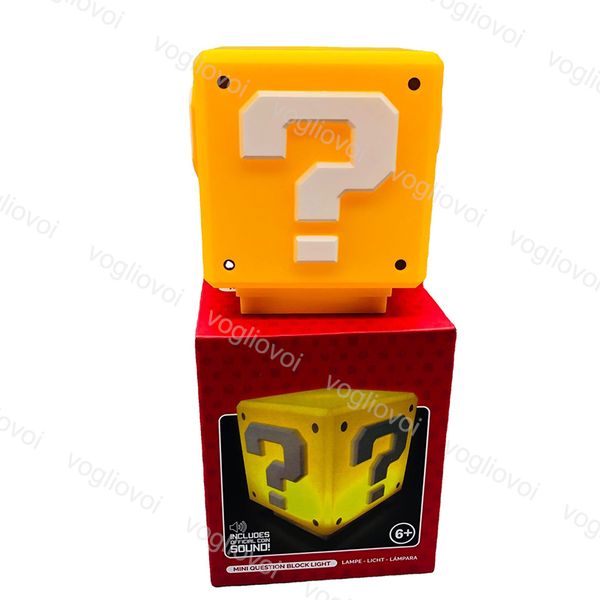 

night lights mario mini qustion block lamp game icon 3d light atmosphere nightlight action figure dhl