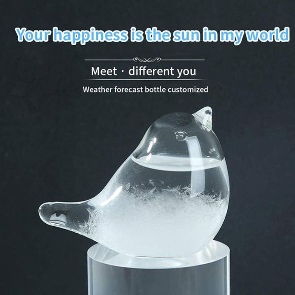

decorative objects & figurines glass weather forecaster liquid barometer predictor desk30ml water drop station#35