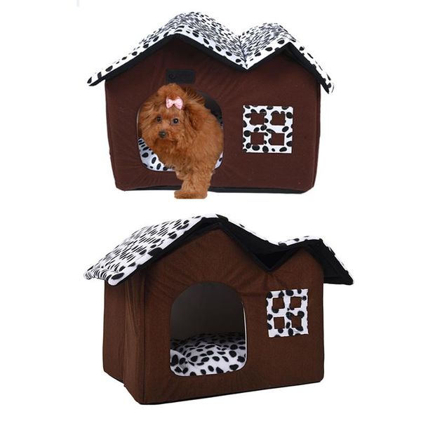 

kennels & pens removable foldable pet dog house cat bed litter sofa cushion mat for small medium puppy cave animal lazy