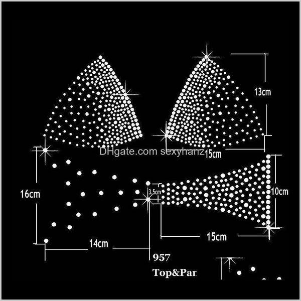 

sewing notions tools apparel drop delivery 2021 perfect fix rhinestone transfers pattern diy competition bikini 70uhd, Black