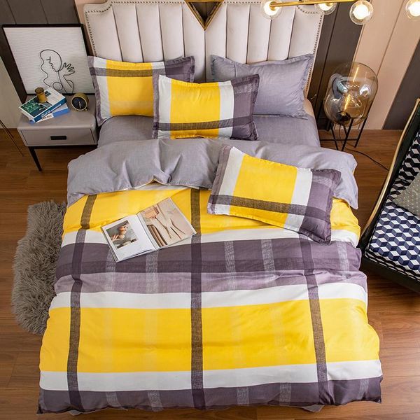

bedding sets stripe lattice set nordic double twin bedspread 220x240 duvet cover bed sheet pillowcase home decor bedclothes