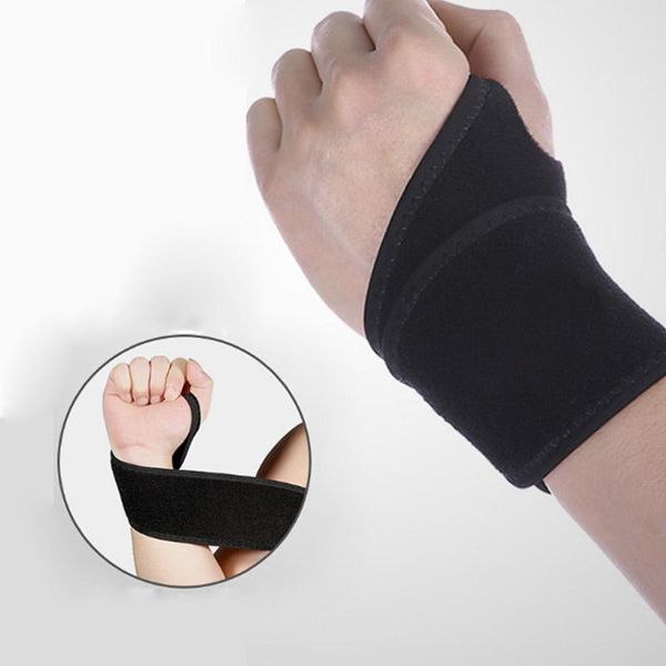 

wrist support guard band brace carpal tunnel sprains strain gym, Black;red