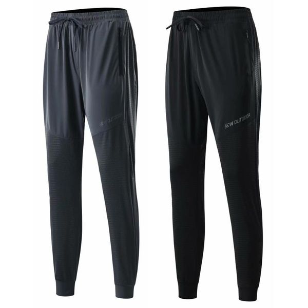 

jogging gym trousers men training pants sport zipper pocket elastic sweatpants running basketball fitness trackpants, Black;blue