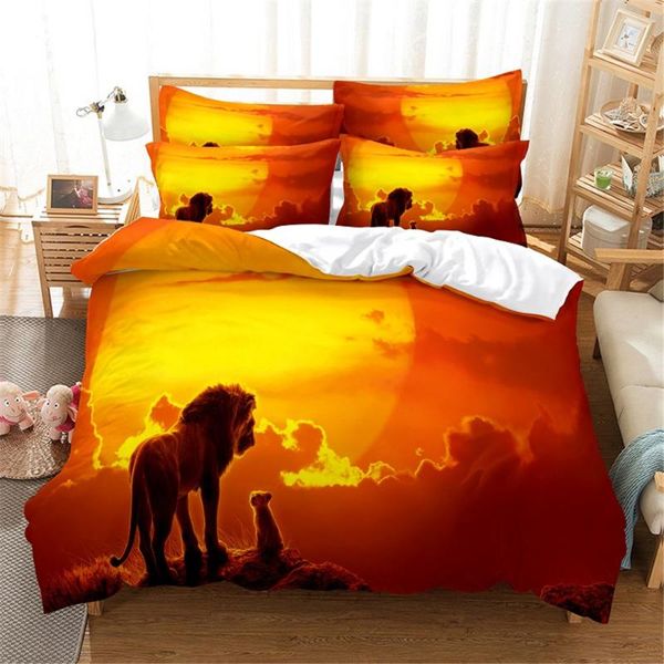 

bedding sets 3d lion set  duvet cover bed cotton bedroom