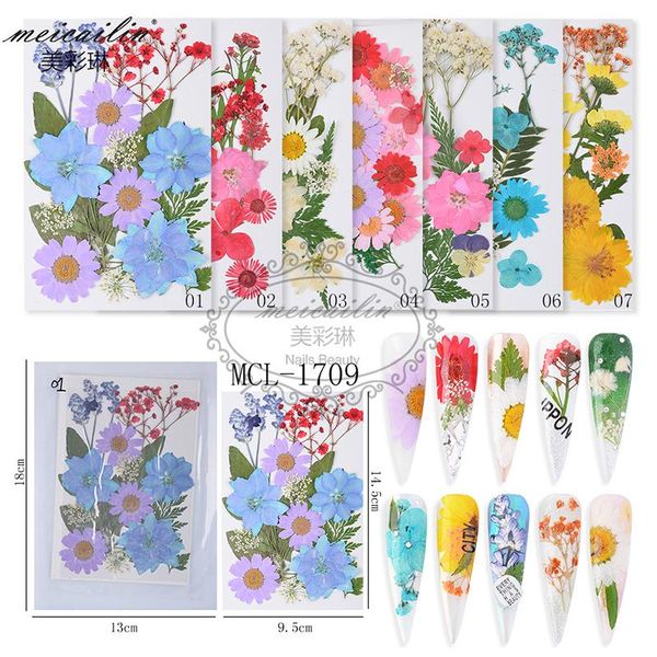 

1pack colorful real dried flower plant for nail art decoration epoxy resin pendant necklace jewelry making diy craft accessories decorations, Silver;gold