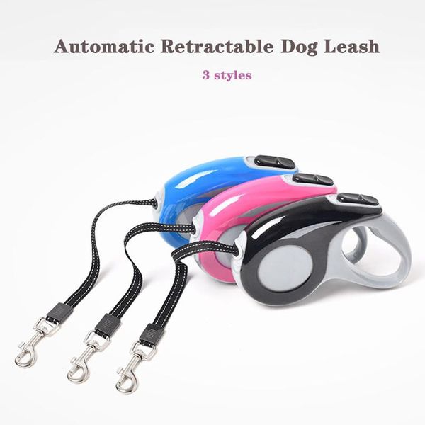 

dog collars & leashes strong automatic retractable pet leash leads durable nylon ribbon for walking rope