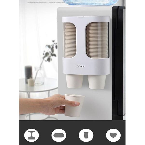 

disposable cups & straws dispenser plastic cup holder paper for water wall mounted automatic storage rack container