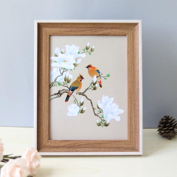 

frames american retro style wood po frame for wedding picture hanging wall liviing room decor kids gift table desk top