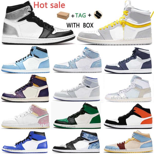 

men switch light smoke shoes university blue j balvin x jumpman 1 high og 1s colores vibras hyper royal women sneakers silver toe midnight