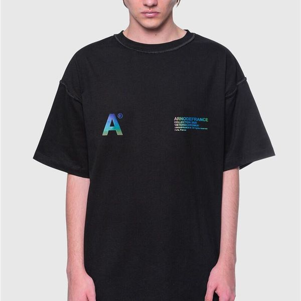 

t shirt 20ss latest hip-hop reflective arnodefrance t-shirts men women short sleeve tees cotton, White
