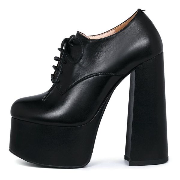 

boots genuine leather high heel platform bootis women fashion daily thick patry dress shoes beige black woman plus size 41