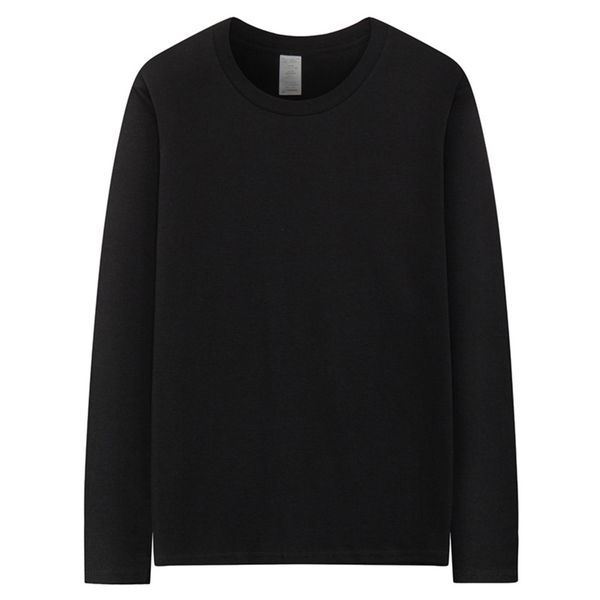 

men's t-shirts t shirt 764 spring and autumn long sleeve t-shirt pure cotton basic clothing base coat loose with multicolor round neck, White;black