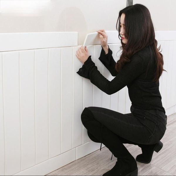 

wall stickers diy wood grain 3d brick wallpaper covering self adhesive for kids room bedroom home decor
