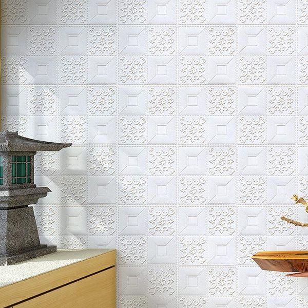 

wallpapers self adhesive wallpaper 3d living room ceiling soft wall stickers bedroom decoration thickening anti-collision foam home decor 1