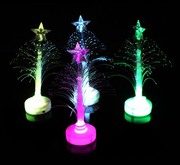 Albero di Natale Lampeggiante Festa di compleanno Nuovo anno LED colorato Fibra ottica a emissione di luce Albero bagliore Night Market Stall Rave Toy