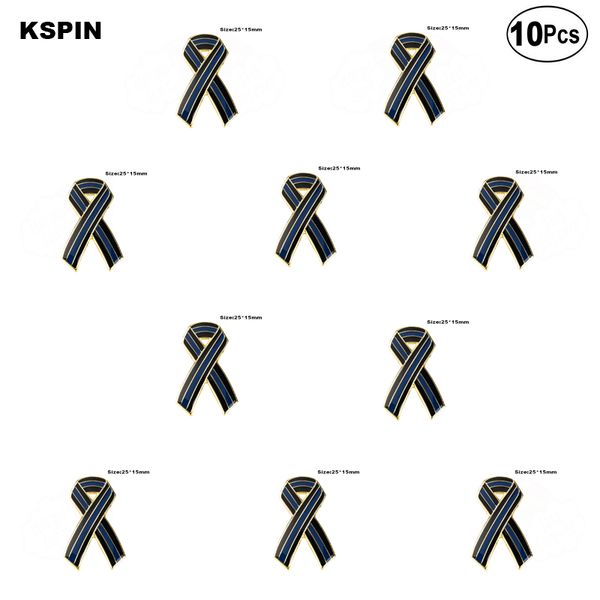 

police tin blue lapel pin flag badge brooch pins badges 10pcs a lot, Gray