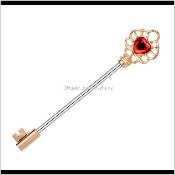 Plugs Tunnel Drop Delivery 2021 14 Gauge Ear Bar Key Industrial Barbell Trago Cartilagine Orecchino Gioielli penetranti per il corpo all'ingrosso per le donne