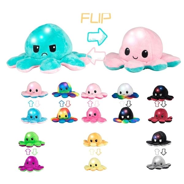 

flip light-emitting doll with led light flip reversible ocs plush toy