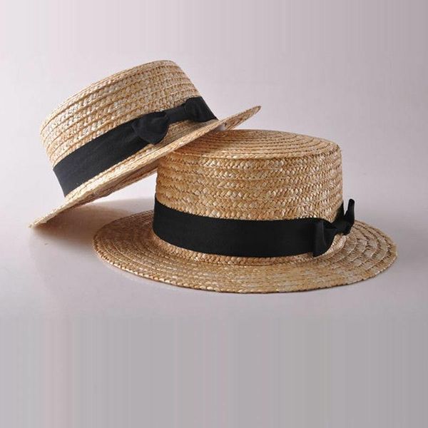 

wide brim hats women's fashions girls boho beach straw broad summer bonnets father-son holiday ladies sun with bow, Blue;gray