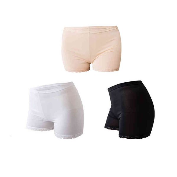 

underwear spring and summer girls' ice three-point safety light lace shorts black leggings, Black;pink
