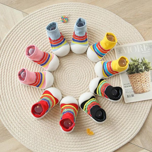 

summer children's crib shoes toddler kids boys girls fashion little baby 0-3 year cotton soft tight floor socks first walkers