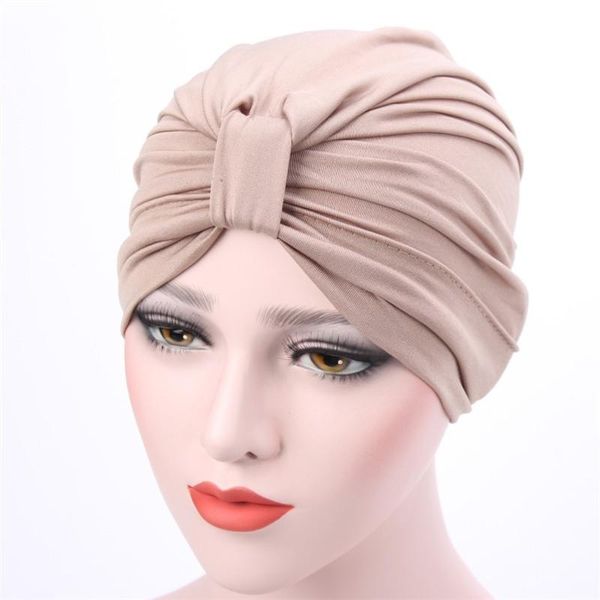 

hair accessories hijab turbans for women solid color turban headband hat muslim headwrap fashion chemo hats ladies knot caps